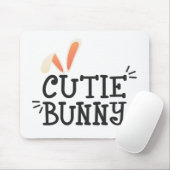 Eenvoudige Cutie Bunny Easter Typografie | Mousepa Muismat (Met muis)