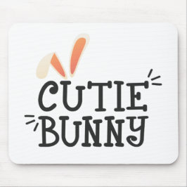 Eenvoudige Cutie Bunny Easter Typografie | Mousepa Muismat