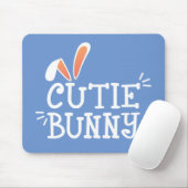 Eenvoudige Cutie Bunny Easter Typografie | Mousepa Muismat (Met muis)