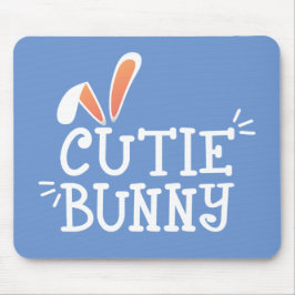 Eenvoudige Cutie Bunny Easter Typografie | Mousepa Muismat