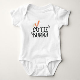 Eenvoudige Cutie Bunny Pasen Typografie | kostuum Romper