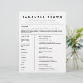 Eenvoudige cv-template moderne cv (Staand voorkant)