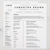 Eenvoudige cv-template moderne cv (Voorkant / Achterkant)