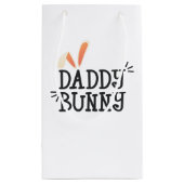 Eenvoudige Daddy Bunny Pasen Typografie | Cadeauta Klein Cadeauzakje (Achterkant)