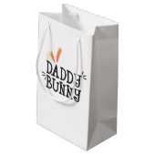 Eenvoudige Daddy Bunny Pasen Typografie | Cadeauta Klein Cadeauzakje (Achterkant Gekanteld)