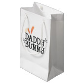 Eenvoudige Daddy Bunny Pasen Typografie | Cadeauta Klein Cadeauzakje (Voorkant Gekanteld)