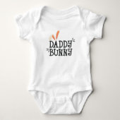 Eenvoudige Daddy Bunny Pasen Typografie | kostuum Romper (Voorkant)