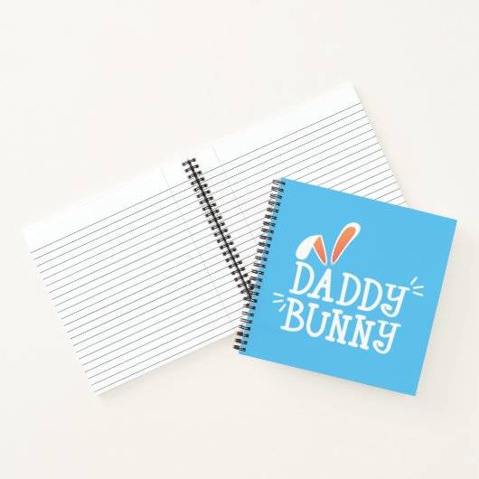 Eenvoudige Daddy Bunny Pasen Typografie | Notitieb Notitieboek (Binnen)