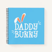 Eenvoudige Daddy Bunny Pasen Typografie | Notitieb Notitieboek (Voorkant)