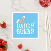 Eenvoudige Daddy Bunny Pasen Typografie | Papieren Servet (Insitu)