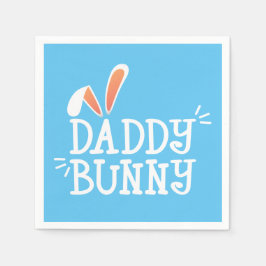 Eenvoudige Daddy Bunny Pasen Typografie | Papieren Servet