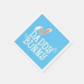 Eenvoudige Daddy Bunny Pasen Typografie | Papieren Servet (Hoek)