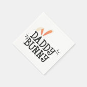Eenvoudige Daddy Bunny Pasen Typografie | Papieren Servet (Hoek)