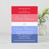 Eenvoudige Dag van de Arbeid Rood, Wit, & Blauw Om Kaart (Staand voorkant)