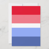 Eenvoudige Dag van de Arbeid Rood, Wit, & Blauw Om Kaart (Achterkant)