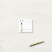 Eenvoudige dagelijkse maaltijdplanner plaknotitieb post-it® notes (Op bureau)