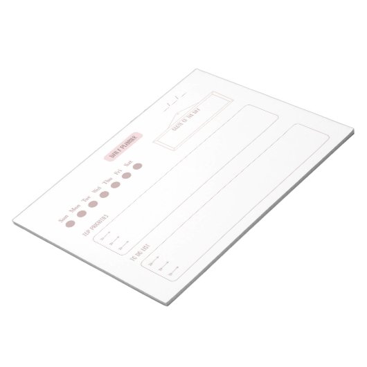 Eenvoudige dagelijkse planner notitieblok (Schuin)