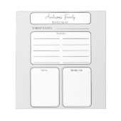 Eenvoudige dagelijkse planner om te doen lijst fam notitieblok (Voorkant)