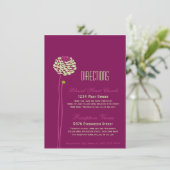 Eenvoudige Dahlia - Groene en Paarse richting invo Informatiekaartje (Staand voorkant)