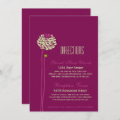 Eenvoudige Dahlia - Groene en Paarse richting invo Informatiekaartje (Voorkant / Achterkant)