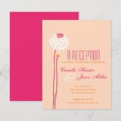 Eenvoudige Dahlia - Roze & Oranje Ontvangst Kaart (Voorkant / Achterkant)