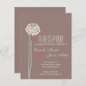 Eenvoudige Dahlia - Rustieke Moderne Ontvangst Kaart (Voorkant / Achterkant)