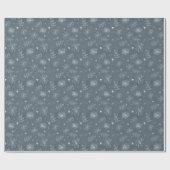 Eenvoudige Daisies Slate Blue Hand getrokken Cadeaupapier (Vlak)