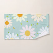 Eenvoudige Daisy Bloemen Bloempatroon trendy Girly Bad Handdoek (Handdoek)