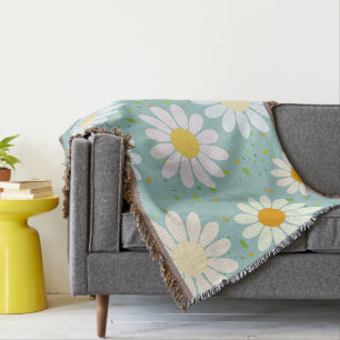 Eenvoudige Daisy Bloemen Bloempatroon trendy Girly Deken