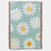 Eenvoudige Daisy Bloemen Bloempatroon trendy Girly Deken (Voorkant Verticaal)