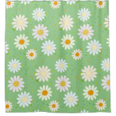 Eenvoudige Daisy Bloemen Bloempatroon trendy Girly Douchegordijn (Voorkant)