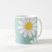 Eenvoudige Daisy Bloemen Bloempatroon trendy Girly Koffiemok (Voorkant rechts)
