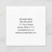 Eenvoudige Daisy Boho Red Bourgogne Event Planner Vierkante Visitekaartje (Achterkant)