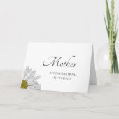 Eenvoudige Daisy Floral Botanische Moederdag Kaart (Voorkant)