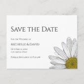 Eenvoudige Daisy Floral Wedding Save the Date Aankondigingskaart (Voorkant)