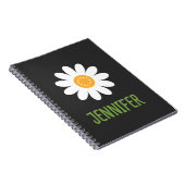 Eenvoudige Daisy Flower gepersonaliseerd Notitieboek (Rechterzijde)