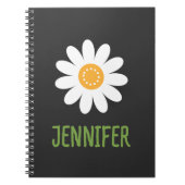 Eenvoudige Daisy Flower gepersonaliseerd Notitieboek (Voorkant)