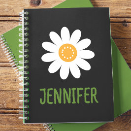 Eenvoudige Daisy Flower gepersonaliseerd Notitieboek