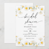 Eenvoudige Daisy krans bruids douche uitnodiging (Voorkant / Achterkant)