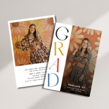 Eenvoudige Daisy Retro High School Afstuderen Foto