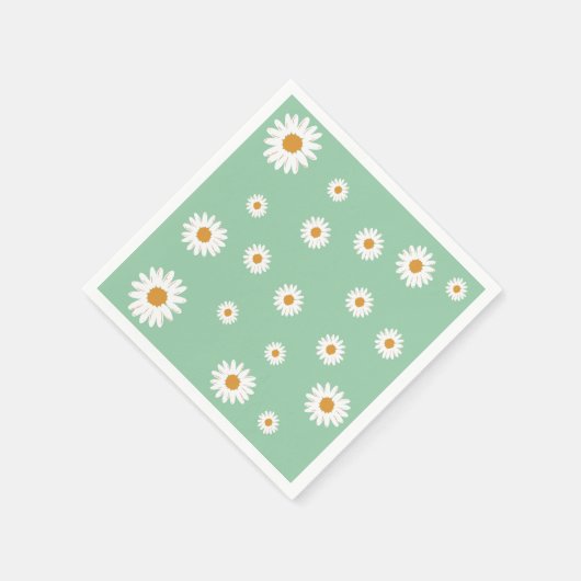 Eenvoudige Daisy Theme Paper Servet (Hoek)