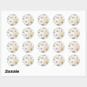 Eenvoudige Daisy uitnodigingzegels Ronde Sticker (Vel)