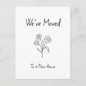 Eenvoudige Daisy We hebben verhuisd New Home Movin Aankondigingskaart (Voorkant)