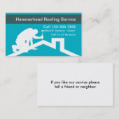 Eenvoudige dakbedekking visitekaartje (Voorkant / Achterkant)