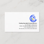 Eenvoudige dakbedekking visitekaartje (Achterkant)