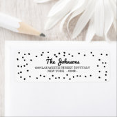 Eenvoudige Dalmatische Stippen Feestdagen Etiket (Insitu)