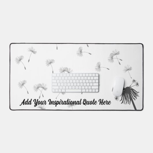 Eenvoudige Dandelion DeskMat | Voeg je eigen motiv Bureaumat (Keyboard & Muis)