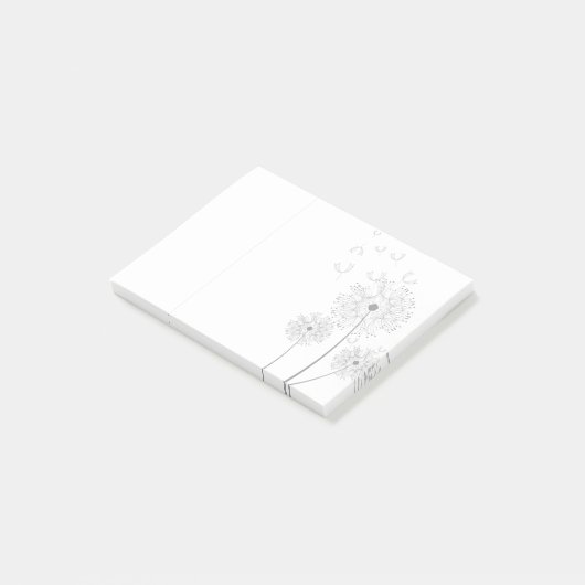 Eenvoudige Dandelion Seeds Baling Post-it® Notes (Schuin)