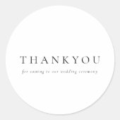 Eenvoudige Dank je wel bewerkbare tekst Ronde Sticker (Voorkant)