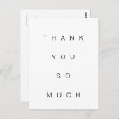 Eenvoudige Dank Je Wel Plat Ansichtkaart Briefkaart (Voorkant / Achterkant)